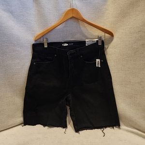 NWT Old Navy Sky Hi Shorts in Black Denim, Size 10